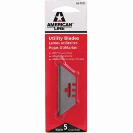 HOME IMPROVEMENT 66-0072 0.03 in. Hd 3-notch Utility Blade - Pack 5 HO3570424